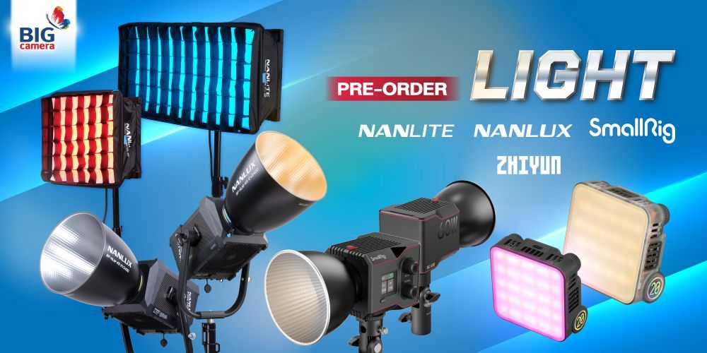 [PRE-ORDER]  สินค้าใหม่ พร้อม Pre-Order ชุดไฟที่รวมมาให้ทุกสายงาน จากแบรนด์ NANLITE, NANLUX, SmallRig และZhiyun ที่ BIG Camera ทุกสาขาทั่วประเทศ และช่องทางออนไลน์