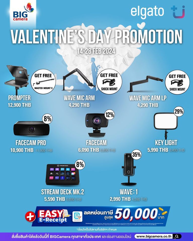 ELGATO Valentine's Day Promotion อุปกรณ์สำหรับงานสตรีม ลดสูงสุด 35%