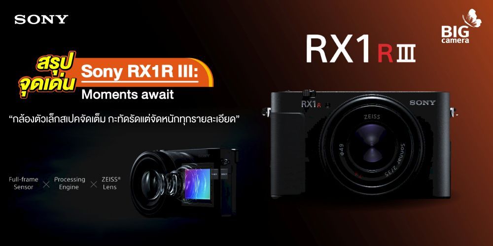 สรุปจุดเด่น Sony RX1R III: Moments await