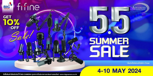 5.5 Summer Sale ไมโครโฟน Fifine ลดทันที 10%