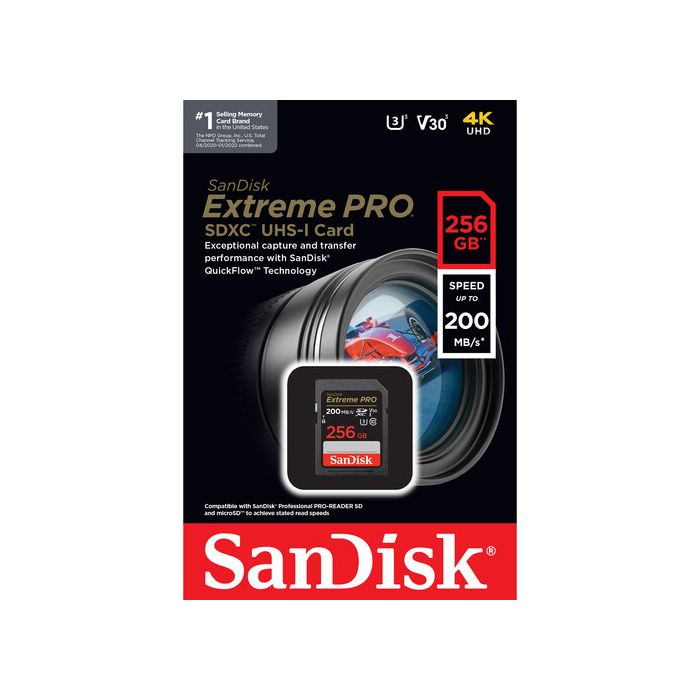 SanDisk 256GB Extreme PRO UHS I SDXC Memory Card BIGCamera