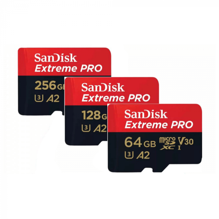 SANDISK EXTREME PRO MICRO SD V30 U3 C10 A2 UHS-I R200MB W90MB