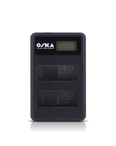 Oska USB Cam Dual Charger For OM-SYSTEM BLH-1