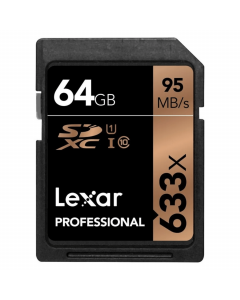 Lexar 64GB Professional 633x UHS-II SDXC Memory Card