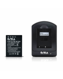 OSKA Camera Battery For Fuji ST NP-W126S + USB Charger