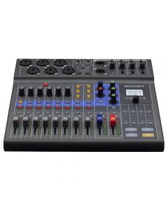 Zoom Compact Podcast Mixer,Audio Interface & Recorder [L-8]
